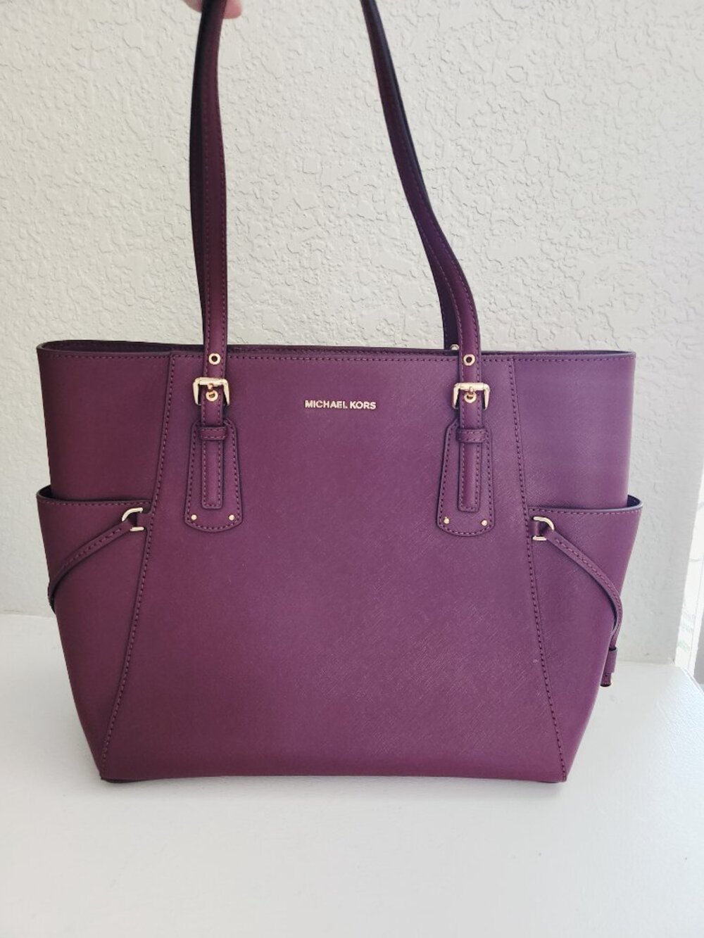 Euc Michael Kors Voyager Deep Burgandy Tote Bag Purse